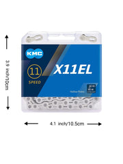KMC X11EL Road/Mountain Bike Bicycle Chain,118Links for Shimano SRAM Campagnolo.