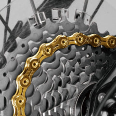KMC X10SL Road/Mountain Bike Bicycle Chain,116Links, for Shimano SRAM Campagnolo-Silver/ Gold.