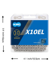 KMC X10EL Road/Mountain Bike Bicycle Chain,116Links for Shimano SRAM Campagnolo.