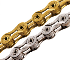 KMC X10SL Road/Mountain Bike Bicycle Chain,116Links, for Shimano SRAM Campagnolo-Silver/ Gold.