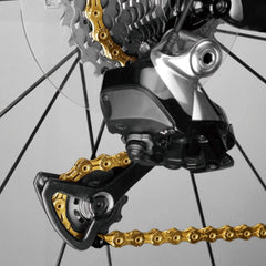 KMC X9SL Road/Mountain Bike Bicycle Chain,116Links,for Shimano SRAM Campagnolo-Silver / Gold.