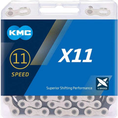 KMC X11 Road/Mountain Bike Bicycle Chain,118Links,for Shimano SRAM Campagnolo-Silver.