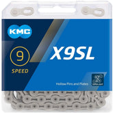 KMC X9SL Road/Mountain Bike Bicycle Chain,116Links,for Shimano SRAM Campagnolo-Silver / Gold.