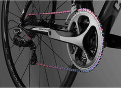 KMC X10 Chain 10-Speed Aurora Mountain Bike/Road/Gravel 10 Speed Chain: Compatible with Shimano Sram Campagnolo. Missing Link Included,116Links-Gold and Aurora.