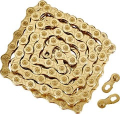 KMC X12 Road/Mountain Bike Bicycle Chain,128Links,for Shimano SRAM Campagnolo-Gold.
